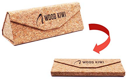 Wood Kiwi® Brillenetui aus Naturkork (vegan und faltbar)