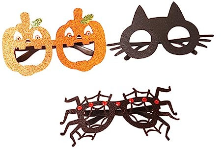 UPKOCH 3stücke Halloween-Brillen Partybrillen Aus Robustem Material Kreative Muster Für Kostümpartys Maskenbälle Und Mehr