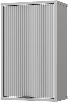Vicco Badezimmer Eliza, Grau, 40 x 65 cm | mit 2 Regalböden, wandhängend zur Aufbewahrung von Badutensilien geeignet
