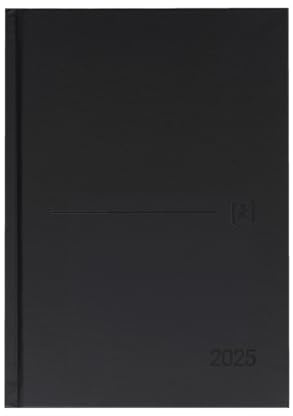Oxford Classic Terminplaner 2024, Tag pro Seite, A5, extra genäht, Katalanisch, Schwarz