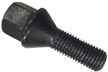 Tornillo de rueda, perno cónico, negro, M14 x 1,5, 50 mm