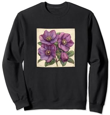 Motif floral hellébore Sweatshirt