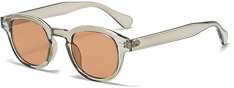 LHSDMOAT Vintage Sonnenbrille Oval 70er Jahre Depp Stil – Unisex Sport Sonnenbrü für Damen & Herren – UV400 Schutz – Ideal für Autofahren, Reisen & Festivals – Modische Retro-Brille