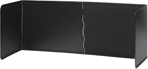 Spritzschutz Küchenrückwand, 4 Seitiger Vierseitiger Küchenschutz Faltbar Antihaftbeschichtung Verzinktem Metallblech Küchen für Küchen, Herd, Pfanne, Wand (76x30x30Cm) Schwarz