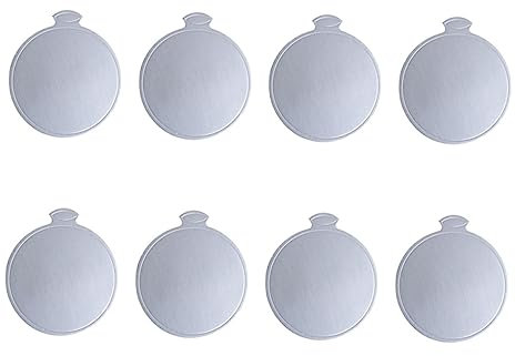 OFFSCH Base Per Torta in Cartone Argentato 90mm Per Mousse e Cupcake, Vassoio Monouso Rotondo Per Esposizione Dolci, Set 100 Pezzi Per Feste, Matrimoni e Caffetterie