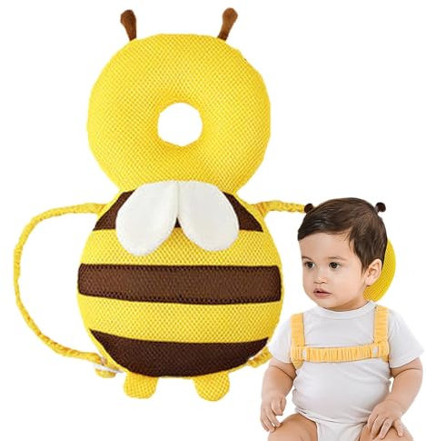 Mochila De Protección para La Cabeza Bebe, Protector De Cabeza Y Espalda para Bebé, Almohadillas De Seguridad Ajustables,suavess Anti-Caídas Soporte para La Cabeza del Bebé, para Edad 4-24 Meses Bebé