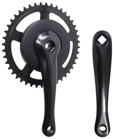JSGHGDF Uprgades Fahrradkurbel & Kettenrad-Set, 44 Zähne, Singlespeed, multifunktional, 44T Fahrrad-Kurbelgarnitur zum Aufrüsten