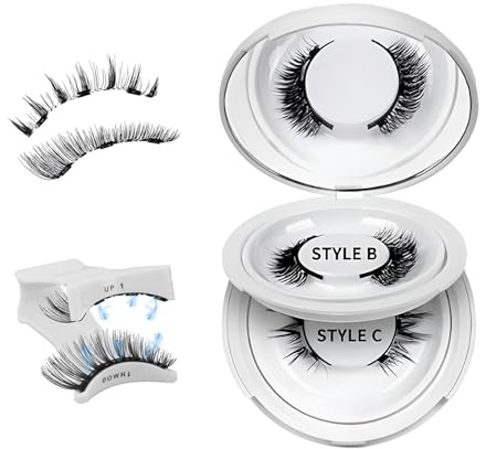 Magnetic Eyelashes with Applicator – 2 Pairs Magnetic Lashes Natural Look – False Eye Lashes No Glue Needed Without Eyeliner – Easy to Remove & Reusable – Best Magnetic Lashes for Everyday Glam