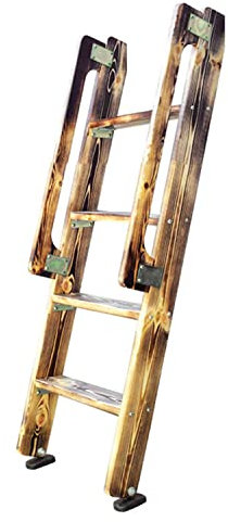 GXXINGIN Scala per Letto a Castello in Legno massello con Pedale Largo 10 cm, Scala di Ricambio per Camper, Scala di Salita da Terra per Camera da Letto del dormitorio (Dimensioni: 4 gradini 125 cm/4