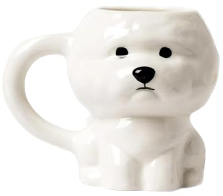 Taza de café con forma de perro, taza en forma de perro, taza de cerámica de 340 ml, con diseño 3D, divertida taza de cachorros para mujeres, hombres, papá, amantes de los perros, para el día de la