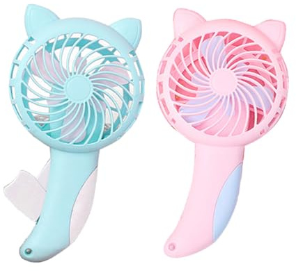Hand Pressure Small Fan, Portable Cat Cartoon Handheld Fan, Suitable For Kids, Women, Men, Travel, Beach, Indoor And Outdoor Use, 20 Cm*11cm*4cm
