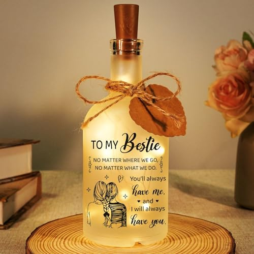 to My Bestie Gifts, Best Friend Birthday Gift - Bottle Decorative Lights | Bestie Gifts, Friendship Birthday Gift to My BFF, Best Friend Female, Bestie Presents for Women