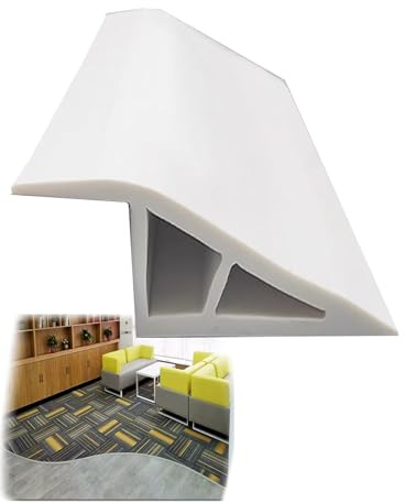 Profilé de finition auto-adhésif en PVC, largeur 2 pouces, bordure de sol en vinyle, bande de finition for tapis/carrelage/moquettes(Cream,7-10mm 26.2ft)