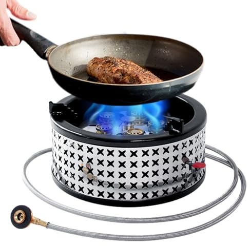 Gaseldad Eldspis för Utomhus 15800w Camping Grillspis | Ryggsäckskök För Grillning Picknick Utomhusmatlagning Ryggsäcksvandring Vandring Och Trekking