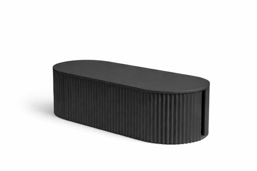 Kabelbox Kabelmanagement – Kompakte Kabelaufbewahrungsbox für Steckdosenleisten – Ordnung & Sicherheit für Zuhause & Büro – Hitzeableitung, rutschfest – 23,7 × 7 × 7 cm (Schwarz)