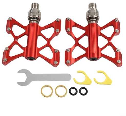 Pedales de liberación rápida con características antideslizantes para bicicletas plegables y de montaña Brompton de 9/16 pulgadas, diseño de aluminio