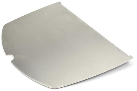 Grillrost.com Das Original Edelstahl Grillplatte | Plancha passend für Weber Q200/2000 - ersetzt eine Grillrosthälfte - extra massiv