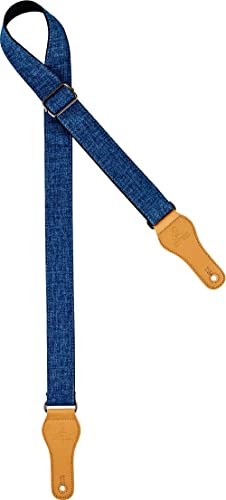Ortega Guitars Ukulele Gurt Verstellbar - Casual Series - Baumwolle, Blau (OCS-270U) | Länge verstellbar, für Banjolele, Guitalele, Mandoline, Ukulele