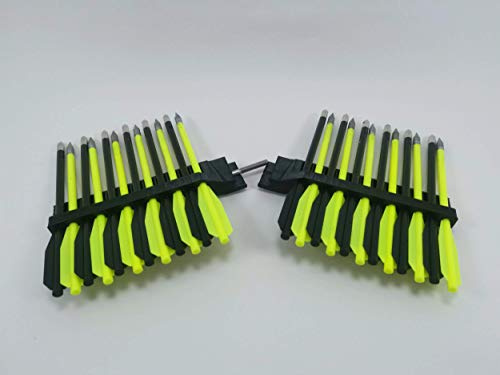 Soporte para Pernos Picatinny para Ballesta, Color Negro (24 Dobles)