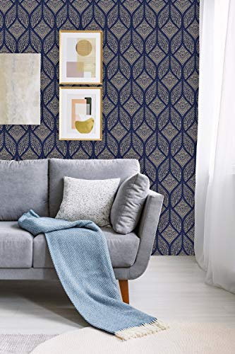Coloritto Removable Wallpaper | Peel and Stick Geometric Wallpaper | Self Adhesive Art Deco Wallpaper | Abstract Pattern (Sample 12 W x 8 H)