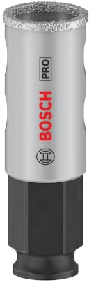 Bosch 1x Scie trépan PRO Tile Power Change Plus | pour Carreaux de Hard Ceramic, Céramique tendres, Ø 22 mm Professional Accessoire Perceuses