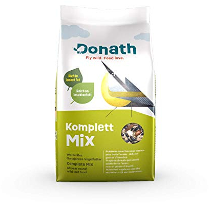 Donath Komplett Mix - reich an hochwertigem Insektenfett - die ausgewogene Mischung - wertvolles Ganzjahres Wildvogelfutter - aus unserer Manufaktur in Süddeutschland, 2 kg (1er Pack)
