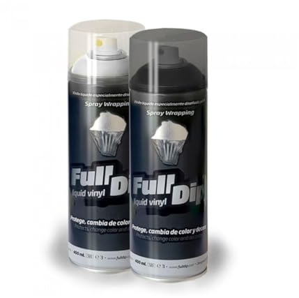 AutoFullCar - Rauchspray für Scheinwerfer Schwarz + Glanzspray - Full Dip - Rauchschwarz Piloten - Flüssigvinyl - 400 ml Einheit