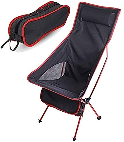 HMTE Tragbare Faltbare Outdoor-Campingstühle Oxford-Stoff Erweiterter Camping-Fischerei-Abschnitt Picknick-Grill-Strand-Ultraleicht-Stühle (Color : Orange) Portable (Color : Red) (Red)