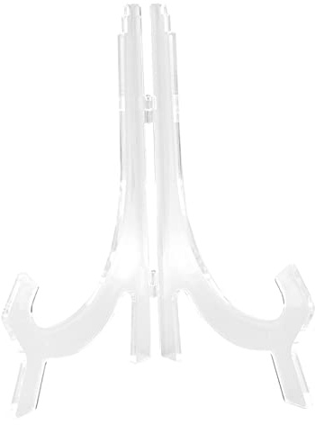 Supporto per libri in acrilico, cavalletto con retro piatto in acrilico trasparente, espositore per piatti, supporti in acrilico per esposizione, supporto per piatti per album fotografici