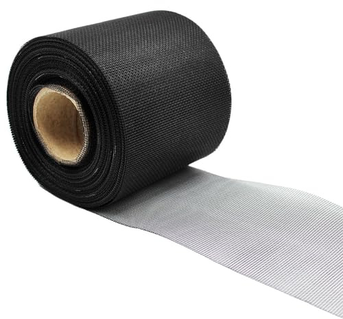 The Mesh Company Fly Screen Window Mesh Durable Fiberglass Insect Mesh Bug Screen for Soffit Vents & Small Gaps (Black 100mm x 30 Metre Roll), FIB99