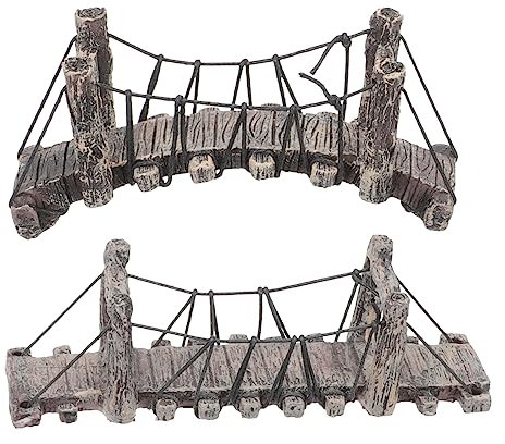 FUNOMOCYA Garden Bridge Decoration Miniature Resin Bridge for Fairy Garden Bonsai Micro Landscape Ornament 6.1 Inch Durable Lightweight Home Decor