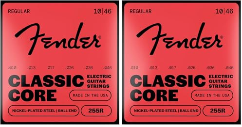 Fender 255R Classic Core Nickel Plated Steel/Ballend 010/046 (Packung mit 2)