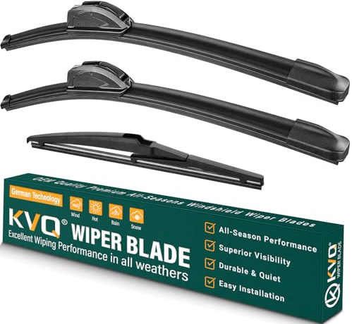 KVQ Windshield Wiper Blades Replacement for Hyundai Palisade 2020 2021 2022 2023 2024 2025,Original Equipment Replacement Front Rear Wiper Blade Set - 26 20 12 (Set of 3)