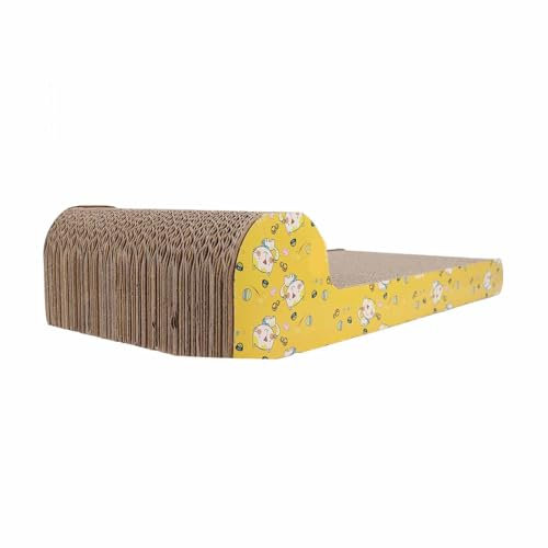 Acouto Katzenkratzer aus Pappe, Premium-Kratzbrett mit Schleifklauen Zum Schutz von Möbeln und Zur Katzenpflege, Geeignet Zum Kratzen von Katzen und Zum Stressabbau (P-Schriftart)
