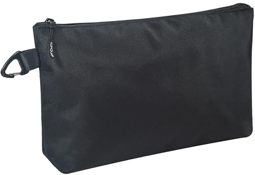 Pochette à outils – Pochette à outils compacte à fermeture éclair – Petit sac de rangement robuste Oxford 1680D durable avec clip de ceinture pour homme et femme – Électricien, charpentier, bricolage
