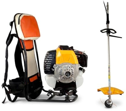 Maryse Decespugliatore a Scoppio 52 cc a Spalla – Modello Zaino 2 in 1 con Motore 2 Tempi a Miscela – Tagliabordi e Lama 3 Denti – Potente, Ergonomico e Ideale per Giardino, Rovi e Sterpaglie