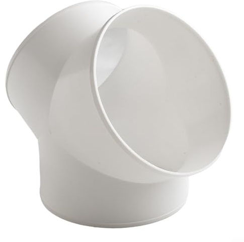 CashMuch PVC Pipe Y Joint Ducting Connector Compatible with Solid Plastic and Flexible Ducting for Cooker Hood Extraction Fans Range Hood Air Ventilation(200mm)