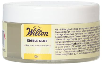 Wilton Edible Glue, Colle Alimentaire, 100 g | Colle Alimentaire en Sucre pour Fondant, Pâte à Fleurs et Décorations de Gâteaux, Vegan et Halal
