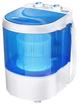 Lavatrice piccola, Mini lavatrice domestica semiautomatica a tamburo singolo, lavaggio e sverniciatura integrata portatile per biancheria intima, viaggi, dormitorio e camper