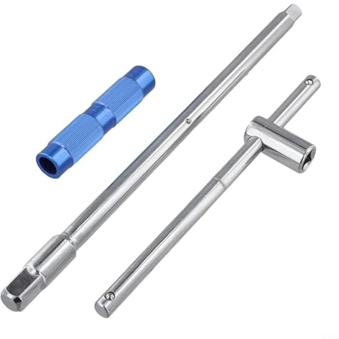 1,27 cm Steckschlüssel-Werkzeug – T-Griff abnehmbare Verlängerungsstange mit 1/2-Zoll-Vierkantantrieb für hohe Drehmomente, Autoreparatur, Bau und Wartung