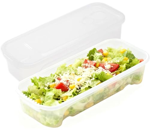 Mikrovåg spagettikokare – 2 delar stackable med dräneringshål, mikrowavable pasta cooker matlåda för enkel matlagning, lagring av frukt, vegetables, noodles 30 x 4,33 x 2,76 tum
