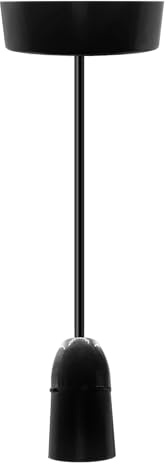 EVOGES Vector 6 Inch Ceiling Pendant Set – Black, B22 Bayonet Cap Lamp Holder, 100W Max, Adjustable Cable, Ideal for Kitchen, Bedroom & Living Room