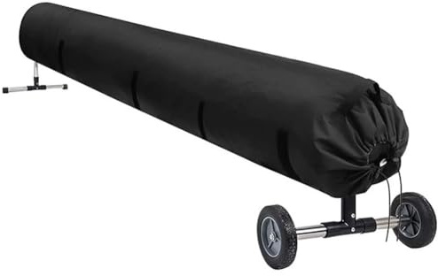 Lawnoval 420D for Heavy Duty Waterproof Solar Reel Cover Above Ground Swimming Pool, for Black, 16ft 20FT