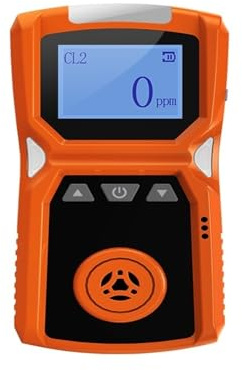 Rilevatore di gas portatile con display LCD H2/CO/PH3/CO2/H2S/NH3/O2/NO2/NO/EX/CH4 Misuratore di gas multiplo for lavoro e casa Date in tempo reale(CL2-0-20PPM)