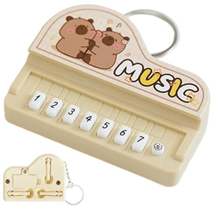 Piano Keyring - Fidget Gadget for Relaxation with Sound, Real Piano Keyring - For Teenagers Adults Women Men Children Students School Travel Commuting