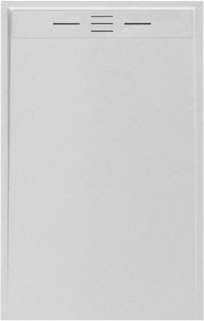 Essebagno Receveur Résine 120 x 90 Façon Ardoise Blanc