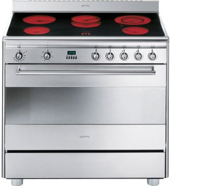 Smeg SCD91CMX5 autonome Ceramic Hob B Edelstahl Backofen und Herd – Öfen und. (Herd, Edelstahl, Knöpfe, drehbar, vor, Edelstahl, Elektronische)
