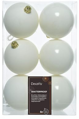 Set di 6 palle di Natale Alara Bianco