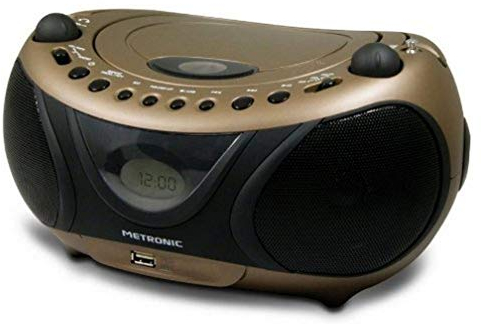 Metronic 477106 Radio / Lecteur CD / MP3 Portable Copper and Black avec Port USB - Noir et Cuivre
