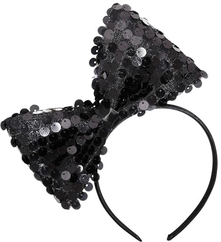 W WIDMANN MILANO Party Fashion - Haarreif mit Schleife, Pailletten, Kopfschmuck, Accessoire Karneval